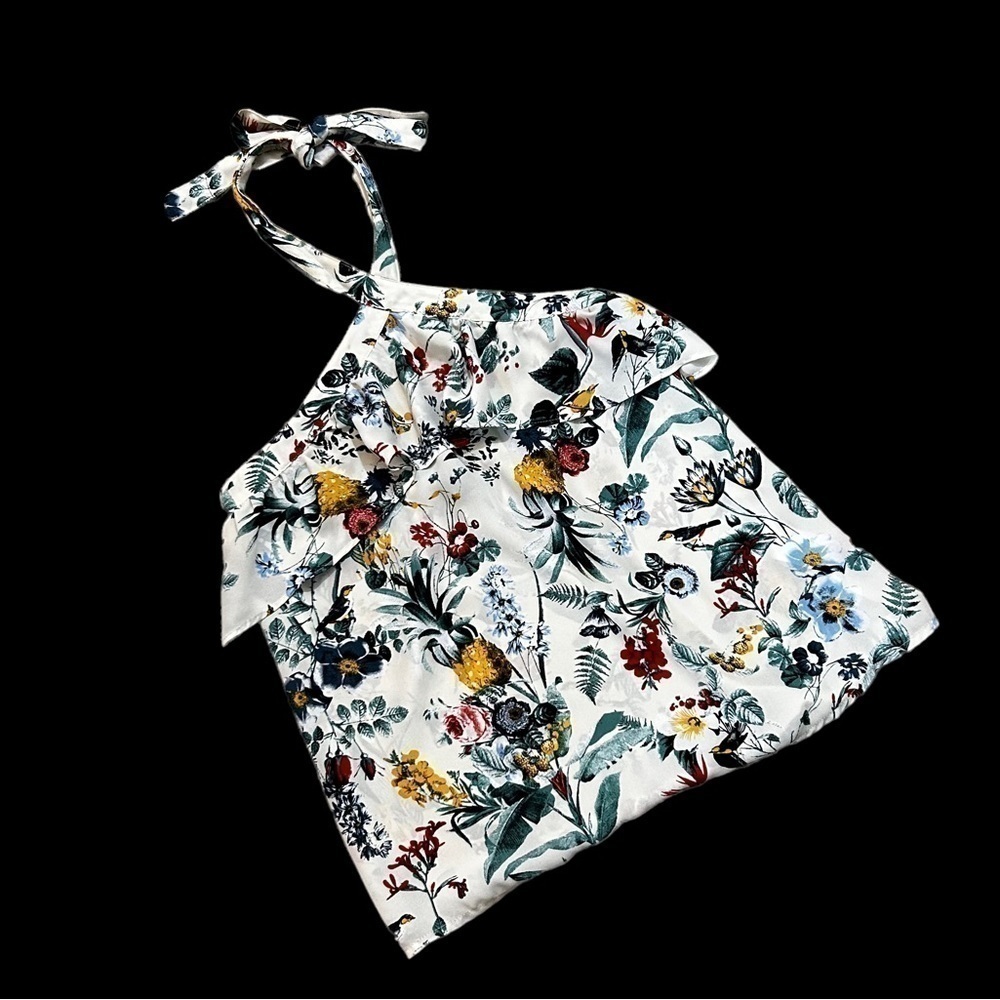 Banana Republic Halter Strapless Flower Print blouse Size XS - Picture 2 of 7